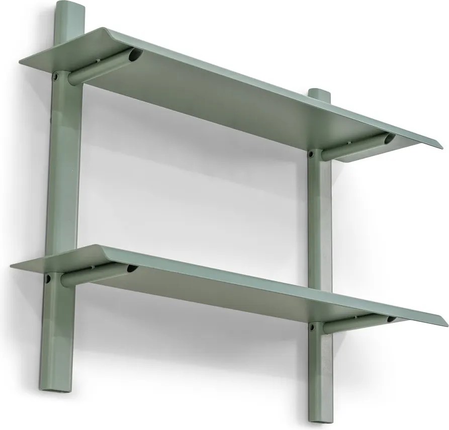 Mensola verde polveroso in metallo con ripiani multipli 60 cm Hola – Spinder Design