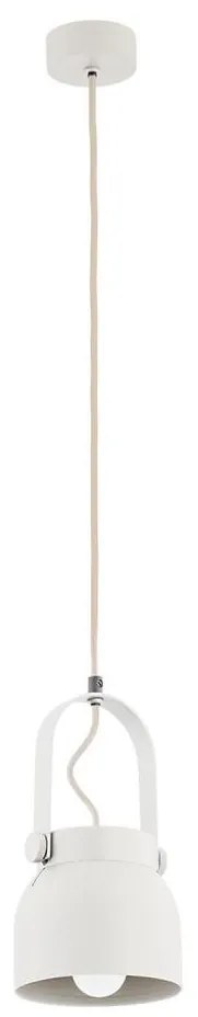 Argon 8290 - Lampadario a sospensione con filo LOGAN 1xE27/15W/230V diametro 14 cm bianco