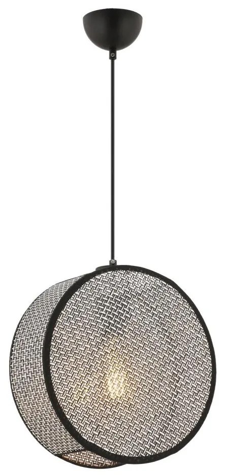 Lampadario a cavo BIG DRUM 1xE27/60W/230V grigio/nero