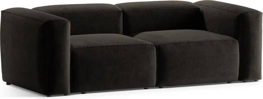 Divano nero 224 cm Bergamo – Cosmopolitan Design