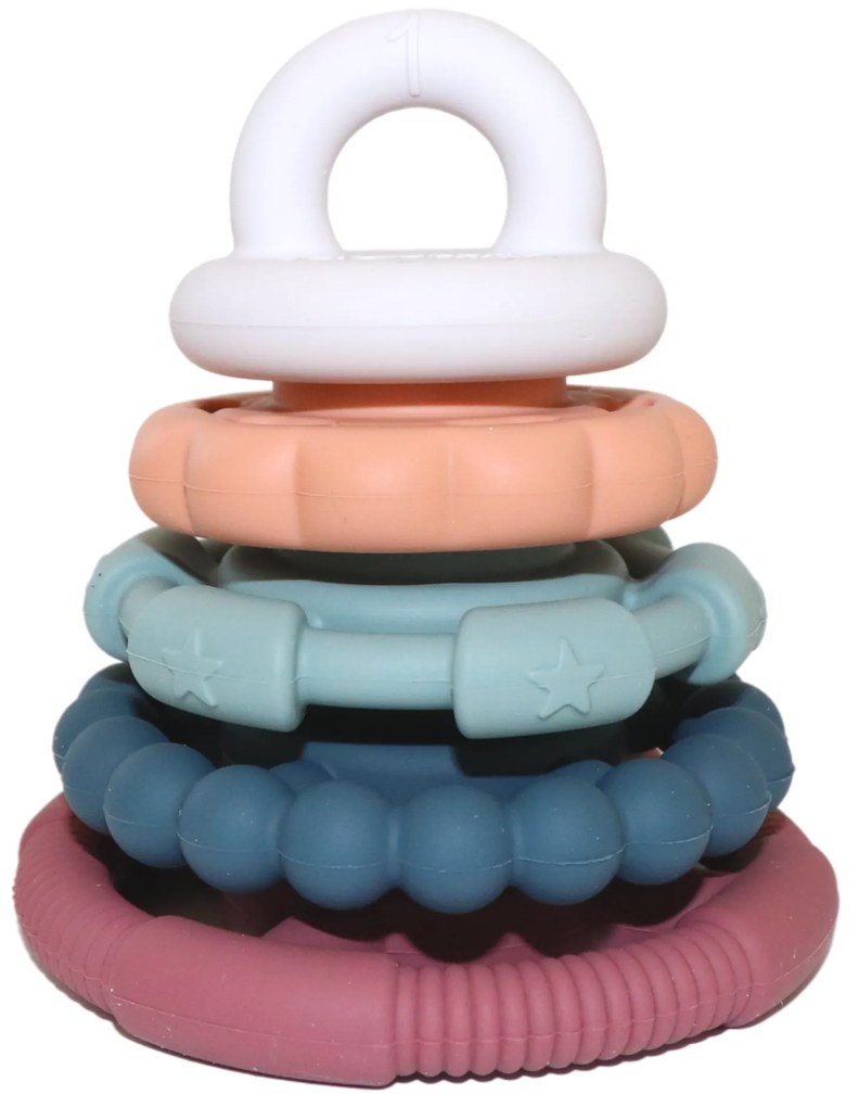 Piramide impilabile con massaggiagengive, colori terra