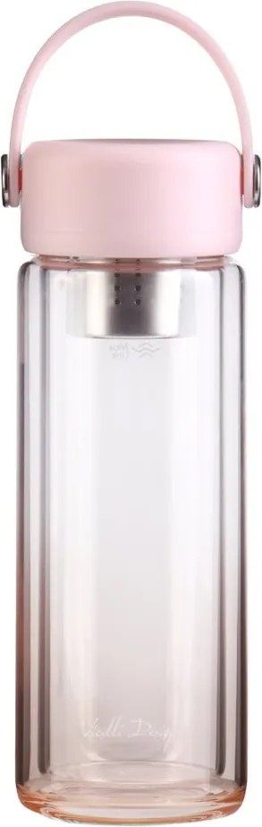 Bottiglia rosa in vetro 350 ml Fuori – Vialli Design