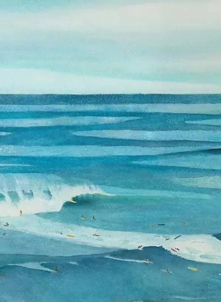 Isidore Leroy Carta da parati panoramica Surf Guethary - 1/2/3
