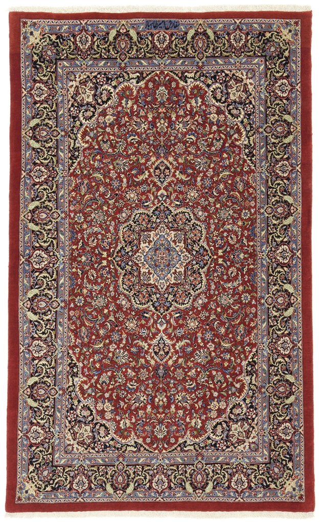Isfahan Tappeto 170 x 110 (Iran) Annodato A Mano