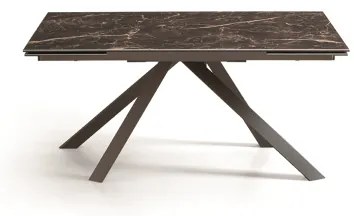 Tavolo allungabile 240 cm piano grčs porcellanato NESTORE Marrone