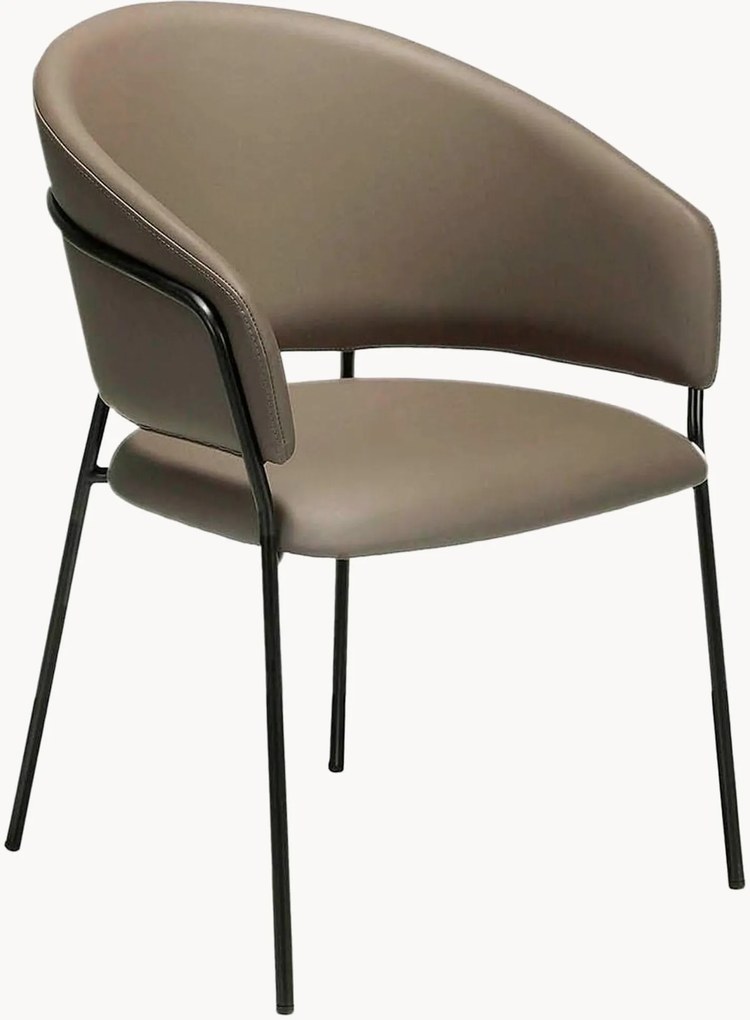 Set di 2 sedie in similpelle con imbottitura Charles