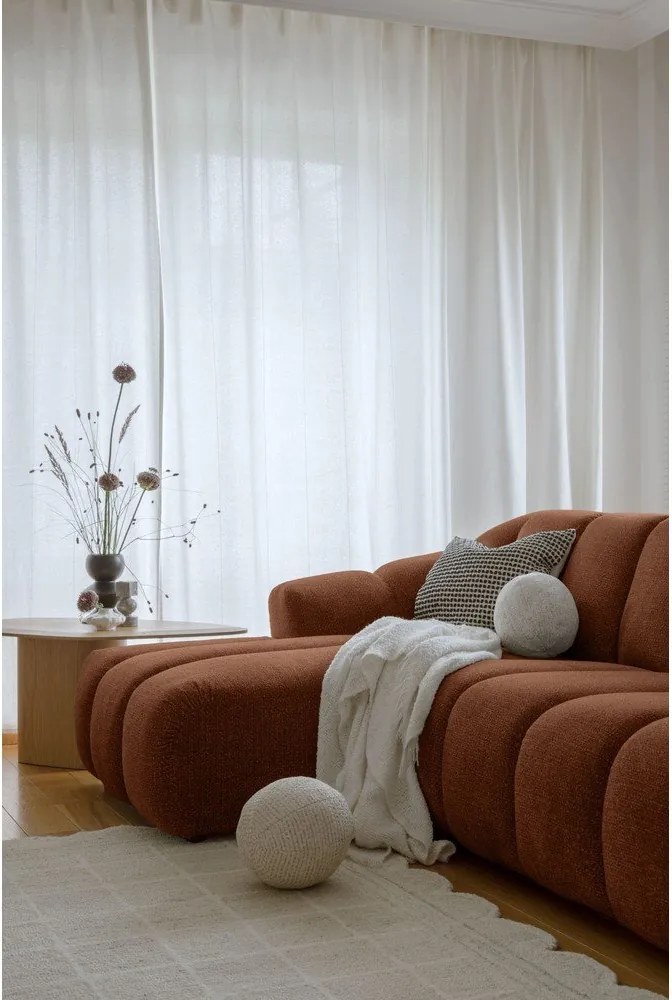 Divano angolare color terracotta (con penisola a sinistra/con chaise lounge) Shell – Miuform