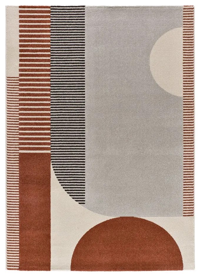 Tappeto rosso/grigio 200x290 cm Gaia – Universal