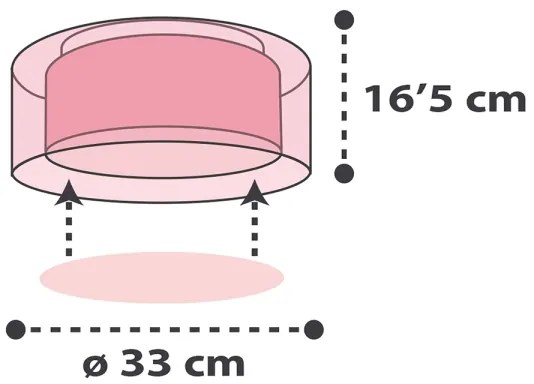 Dalber 41416S - Plafoniera per bambini CLOUDS 2xE27/60W/230V rosa