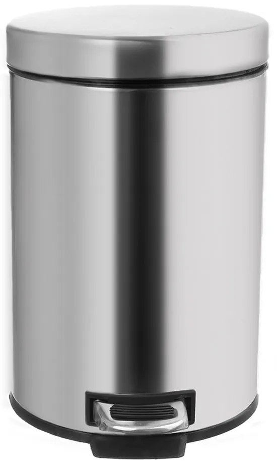 Cestino per rifiuti con piedini in acciaio inox in argento lucido 3 l - Orion