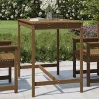 Tavolo da Giardino Miele 121x82,5x110 cm Legno Massello di Pino 824091