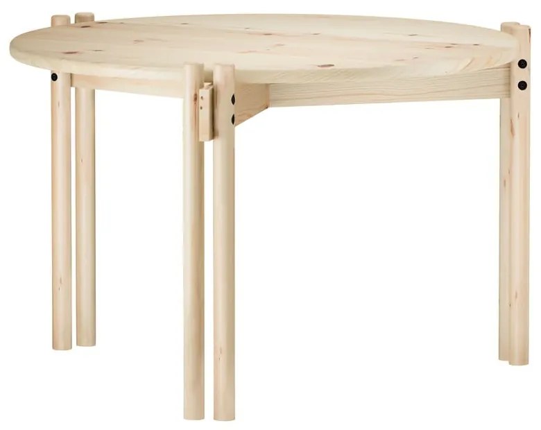Tavolino rotondo in legno di pino in colore naturale ø 60 cm Sticks - Karup Design