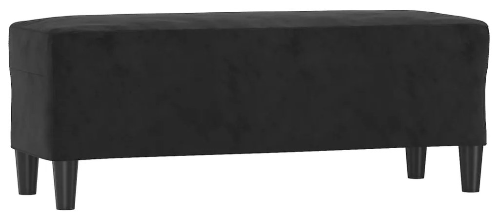 Panca nero 100x35x41 cm in velluto