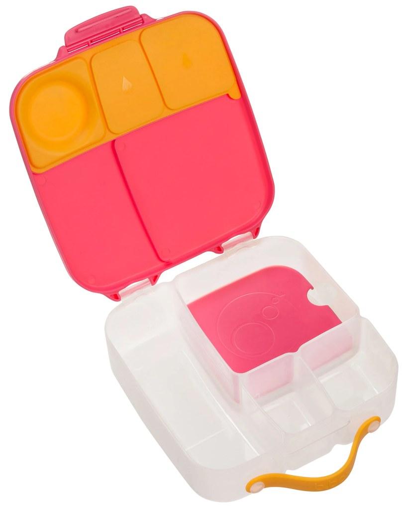 Box porta merenda grande – rosa/arancione