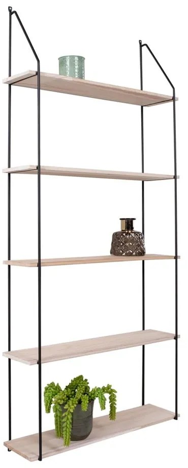 Scaffale in legno massiccio nero pavlovnia Eindhoven - House Nordic