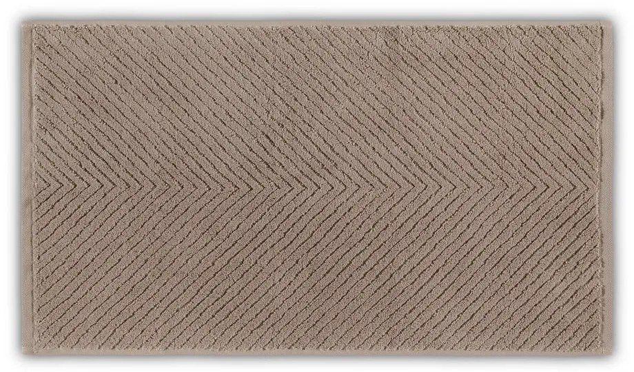 Asciugamano in cotone marrone 71x40 cm Chevron - Foutastic