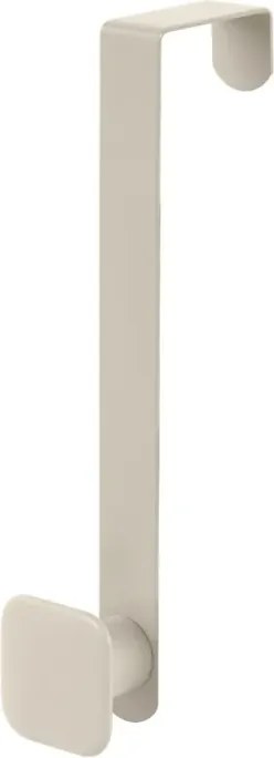 Gancio bagno singolo in acciaio e plastica beige quadrato Fiore