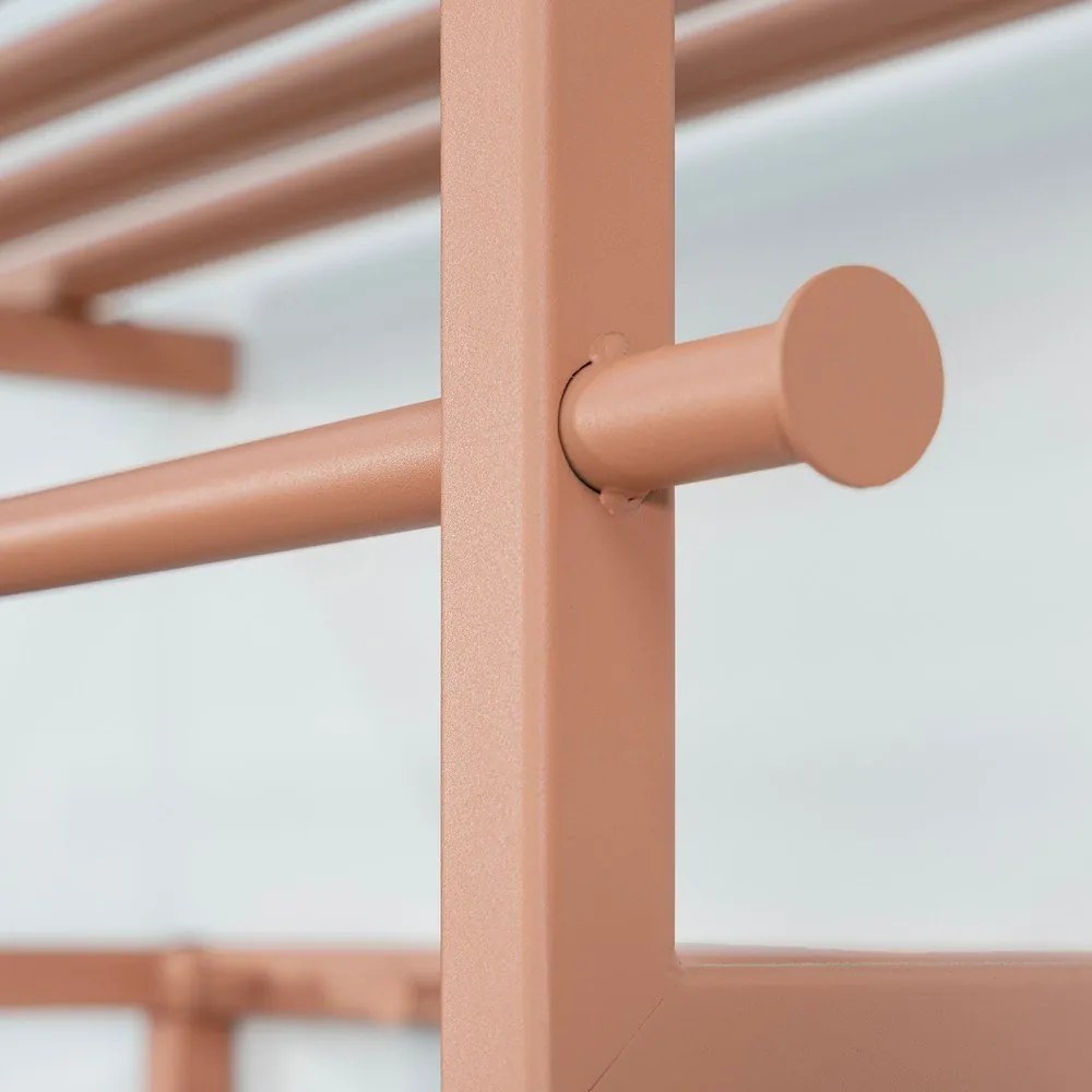 Attaccapanni da parete color salmone in metallo con scaffale 76 cm Rizzoli – Spinder Design