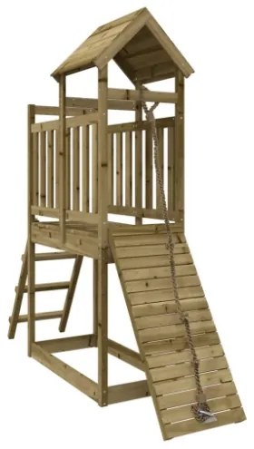 Casetta con Arrampicata in Legno di Pino Impregnato