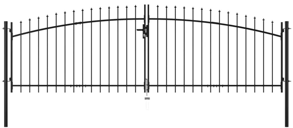 Cancello Doppio Con Punte A Lancia 400x150 Cm /