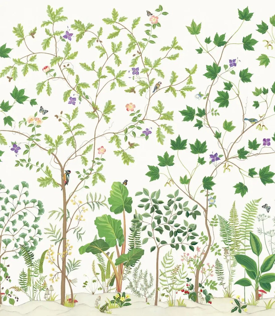Sanderson Wandbild Sycamore and Oak - Botanical Green