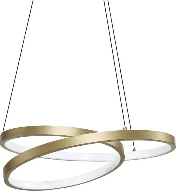 Ideal Lux - Lampadario LED sospeso con cavo OZ LED/38W/230V Ø 40 cm CRI 90 dorato