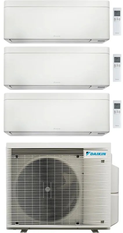 Climatizzatore Trial Split Inverter Daikin Stylish 12000-12000-12000 BTU Wi-Fi A+++ (3MXM68A + FTXA35CWx3)