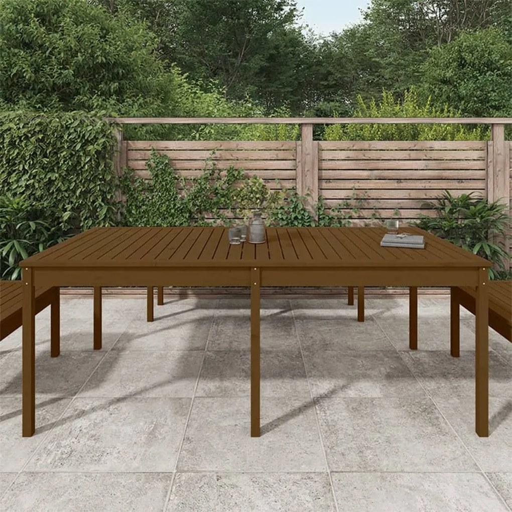 Tavolo da giardino miele 203,5x100x76cm legno massello di pino