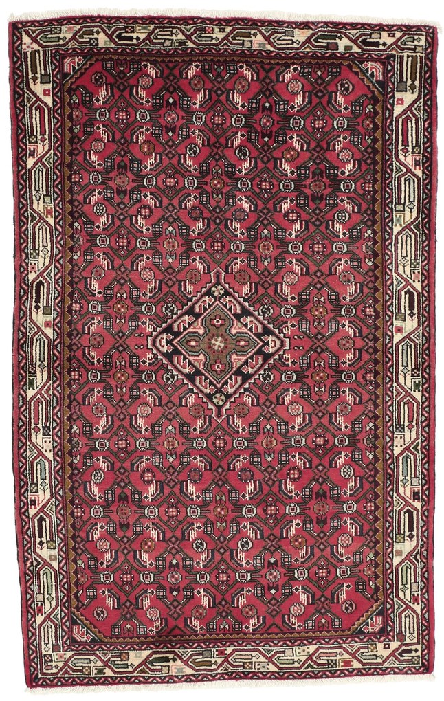 Hamedan Tappeto persiano 110x170 Rosso (Iran) Annodato A Mano