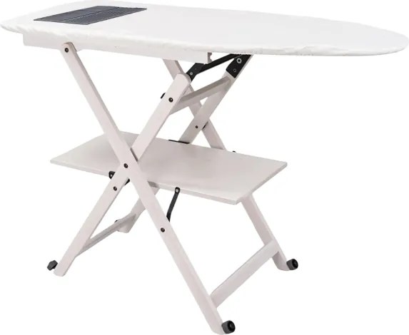 Asse da stiro in legno di faggio richiudibile Bianco con ruote - REVI