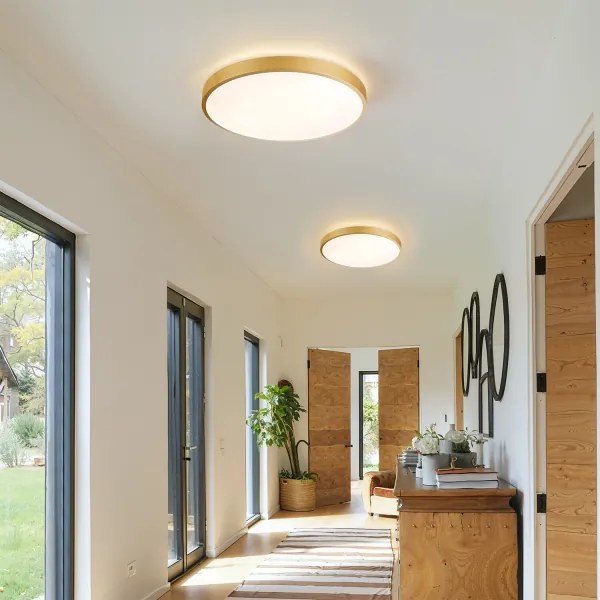 Brilagi - Lampada LED dimmerabile GLASS POOL DOUBLE LED/48W/230V 40 cm dorata + telecomando