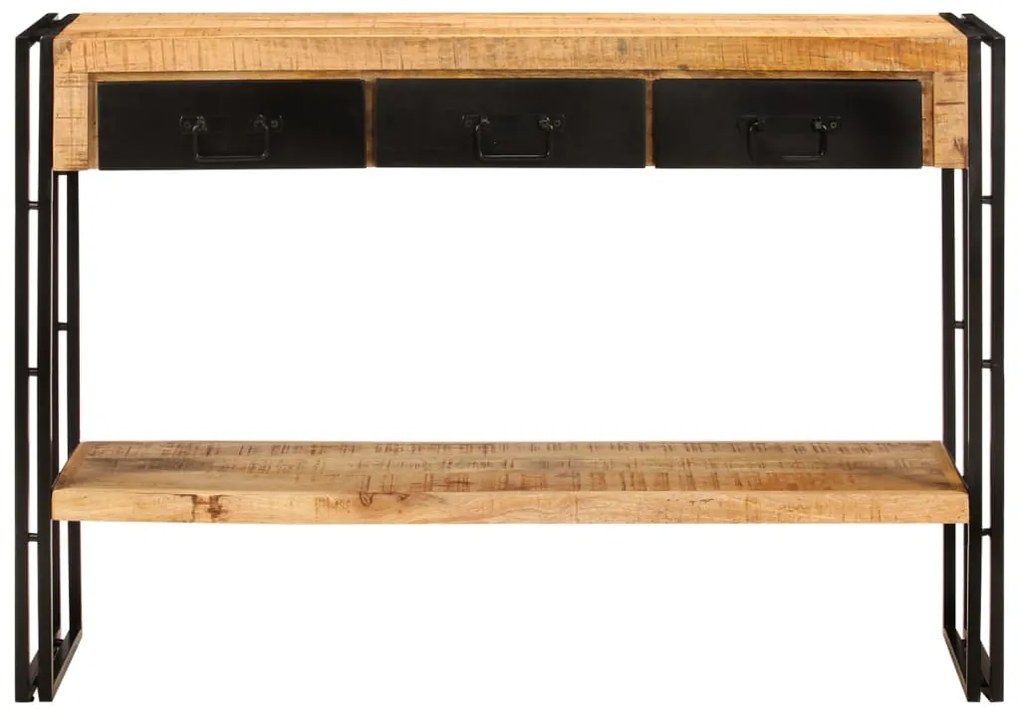 Tavolo consolle 110x30x76 cm in legno massello di mango
