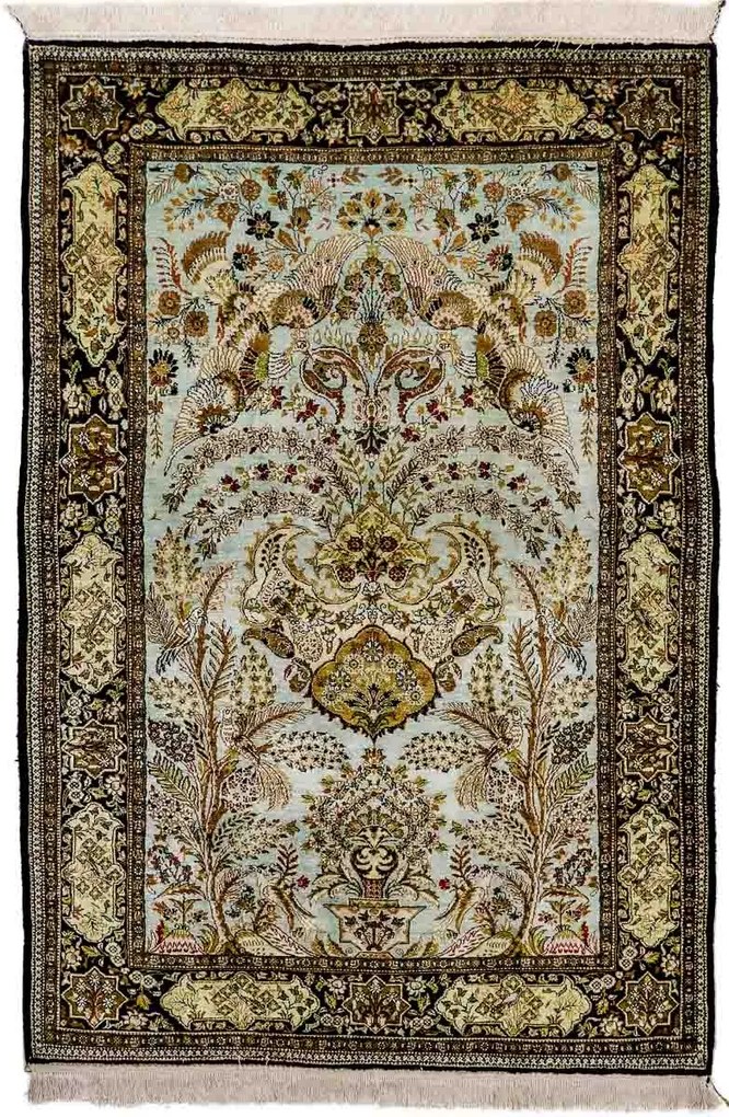 Ghom Tappeto persiano 110x160 Marrone (Iran) Annodato A Mano