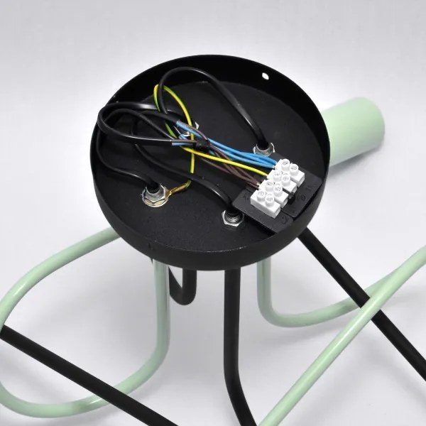 Lampadario a plafone OXFORD 4xE27/15W/230V nero/verde