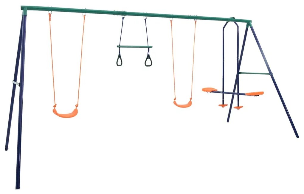 Set Altalene Con Anelli Per Ginnastica E 4 Sedili İn Acciaio /