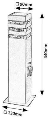 Rabalux 77122 - Lampada da esterno ANKARA 1xE27/12W/230V IP44