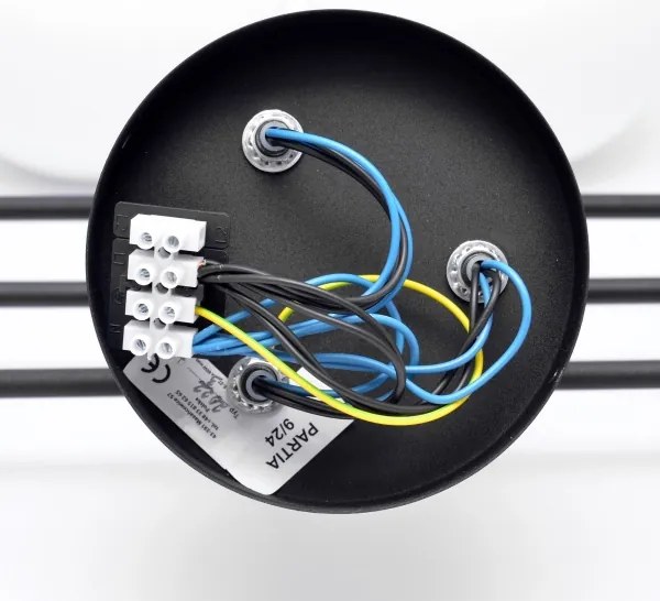 Lampadario a plafone MOON 6xE27/15W/230V nero