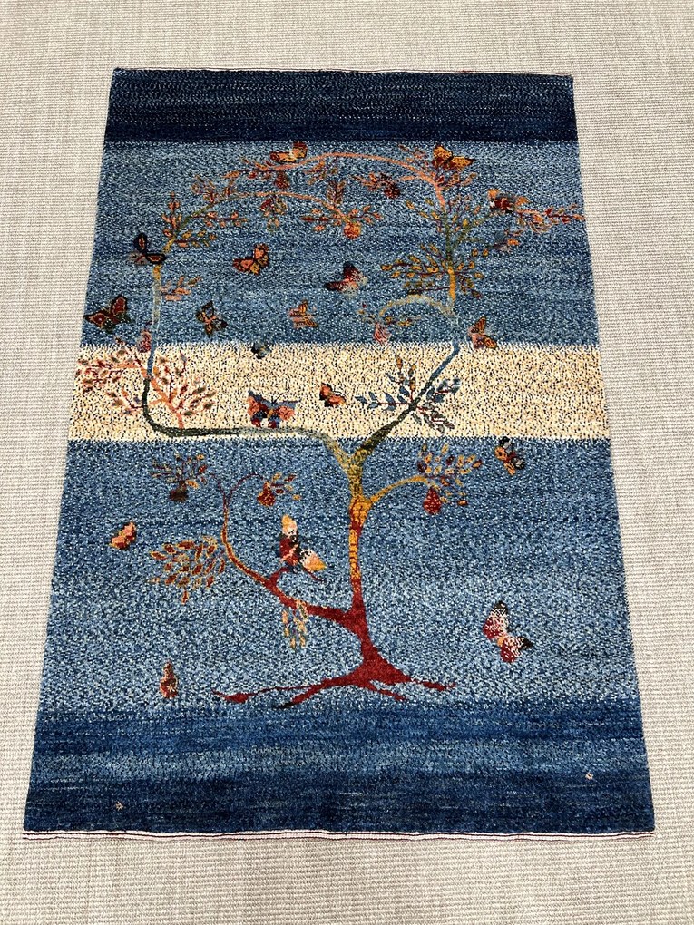 Loribaft Tappeto persiano 150x110 Blu (Iran) Annodato A Mano