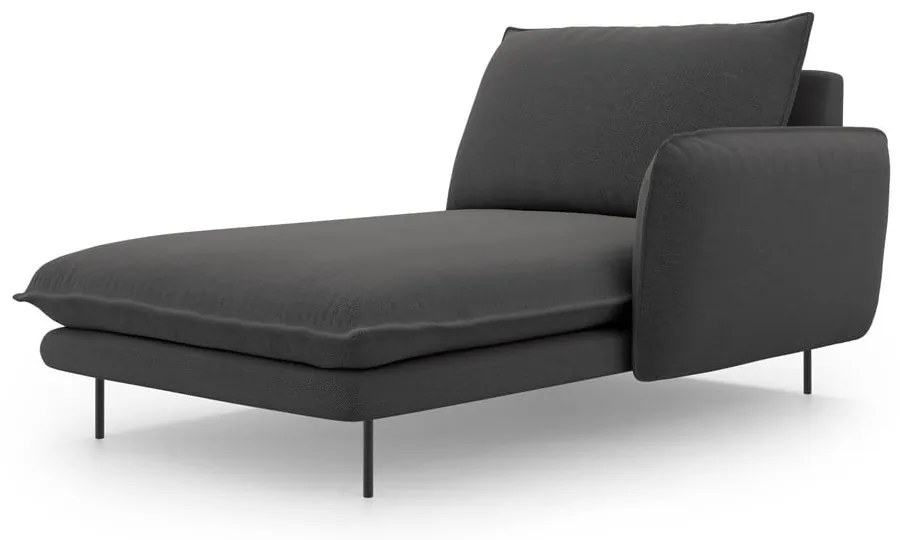 Poltrona lounge grigio scuro, angolo destro Vienna - Cosmopolitan Design
