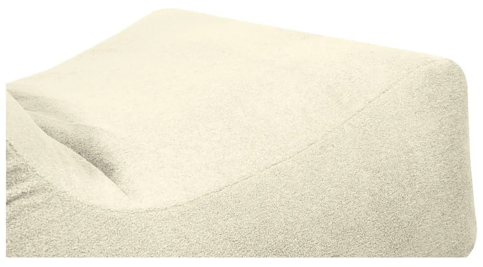 Puof a sacco color crema con rivestimento in bouclé Lounge 100 – SLOWDOWN
