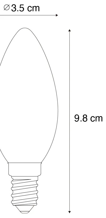 Set di 5 Lampadine LED Smart E14 C35 Opache 4.2W 470 lm 2700-6500K