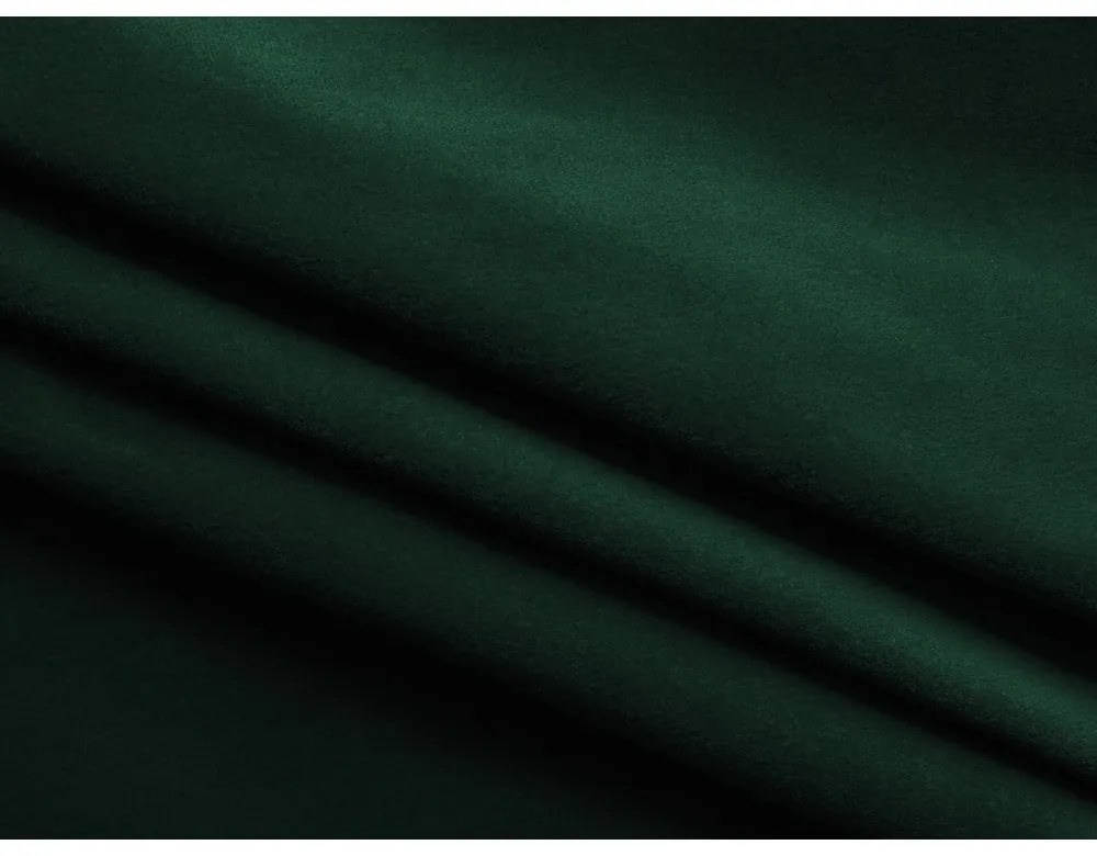 Divano angolare verde allungabile/con contenitore (a U) con rivestimento in velluto Kapua – Makamii