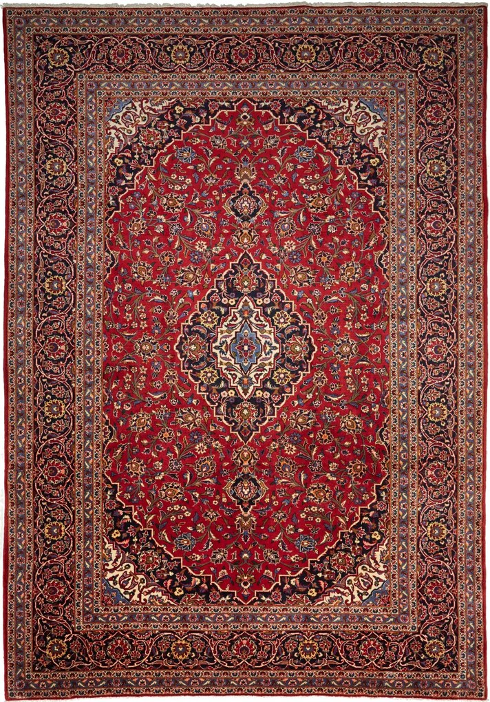 Kashan Tappeto persiano 350x250 Rosso (Iran) Annodato A Mano