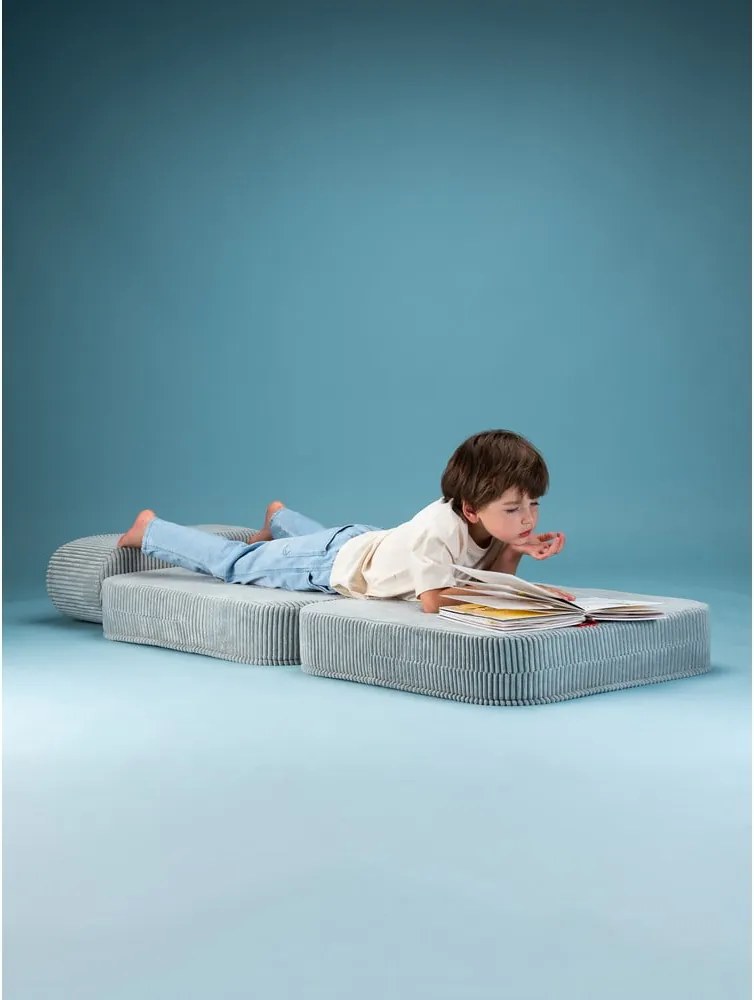 Poltrona per bambini color menta con rivestimento in velluto a coste Flip – Wigiwama