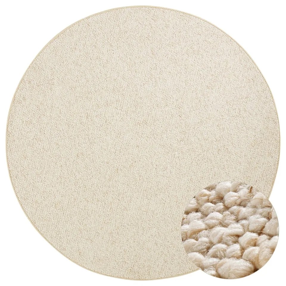 Tappeto circolare in crema, ⌀ 200 cm Wolly - BT Carpet