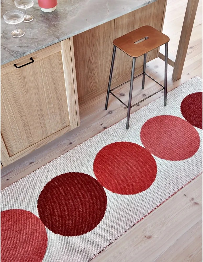 Passatoia da interno/esterno rossa/color crema 70x280 cm Otto Berry – Pappelina