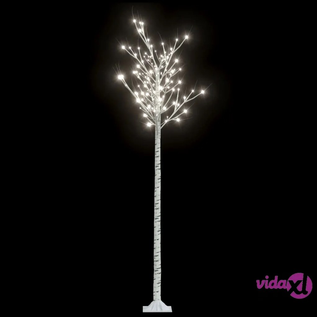 vidaXL Albero Natale 200 LED 2,2m Salice Bianco Freddo Interno Esterno