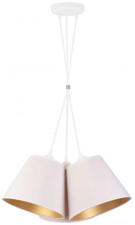 Duolla - Lampadario a sospensione con filo TWIGGY 3xE27/40W/230V diametro 60 cm bianco