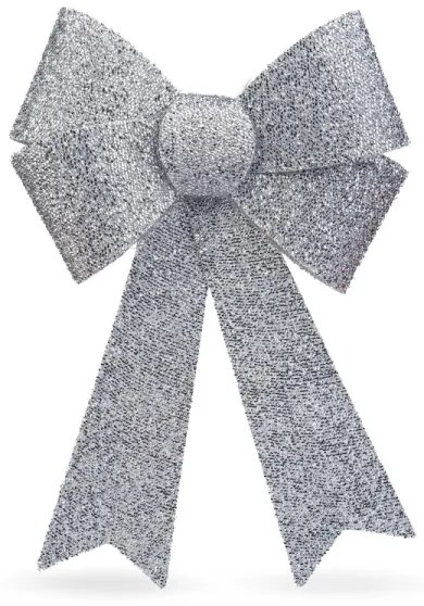 Decorazione natalizia LED RGB 11xLED/3xLR44 40x30 cm fiocco argento