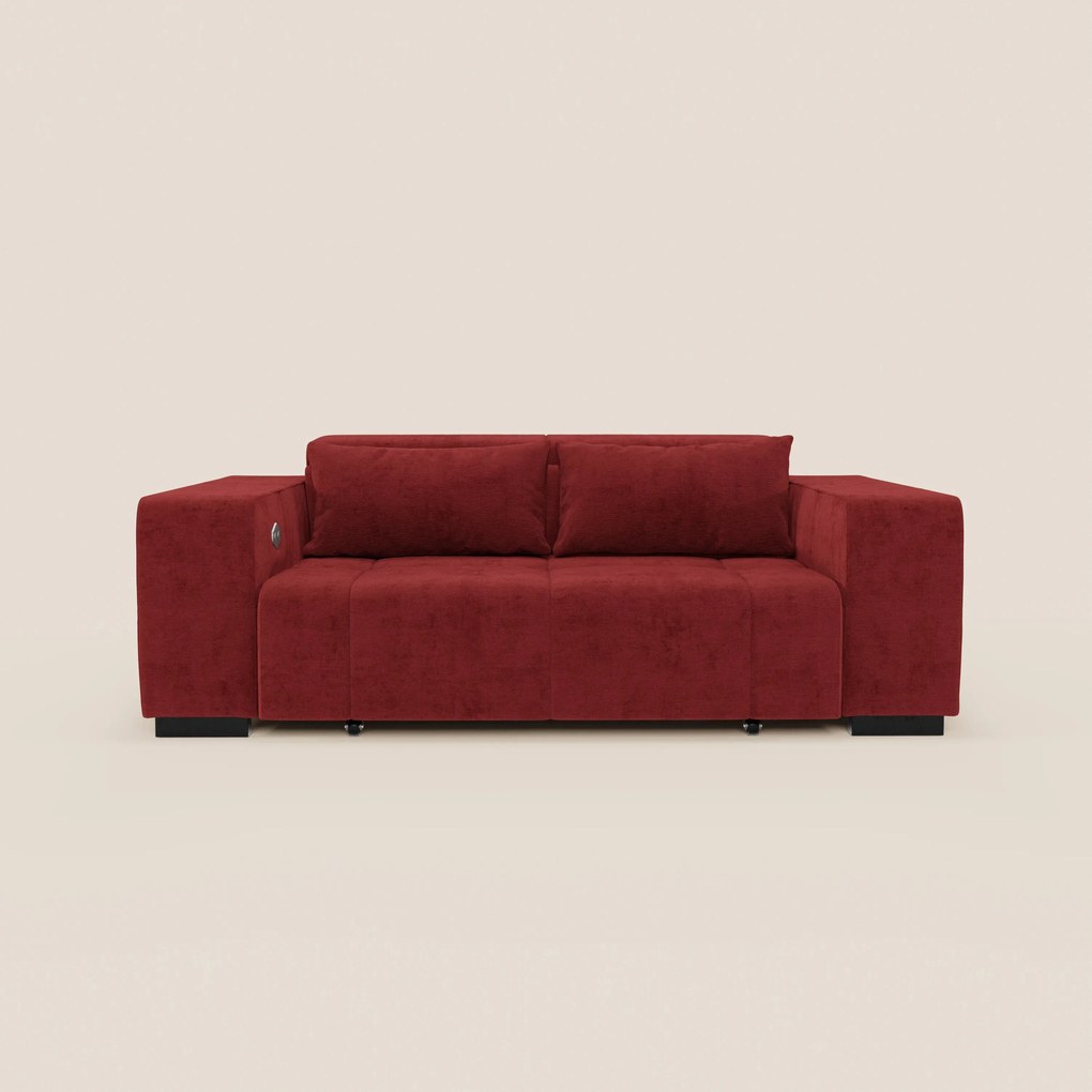 Monarch Divano con Relax Elettrico per allungamento sedute e Poggiatesta Reclinabile in tessuto morbido smacchiabile T31